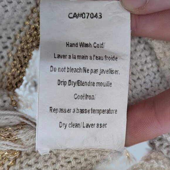 Alchemia Tricot Italian Metallic Stripe Knit Sweater - Picture 9 of 9